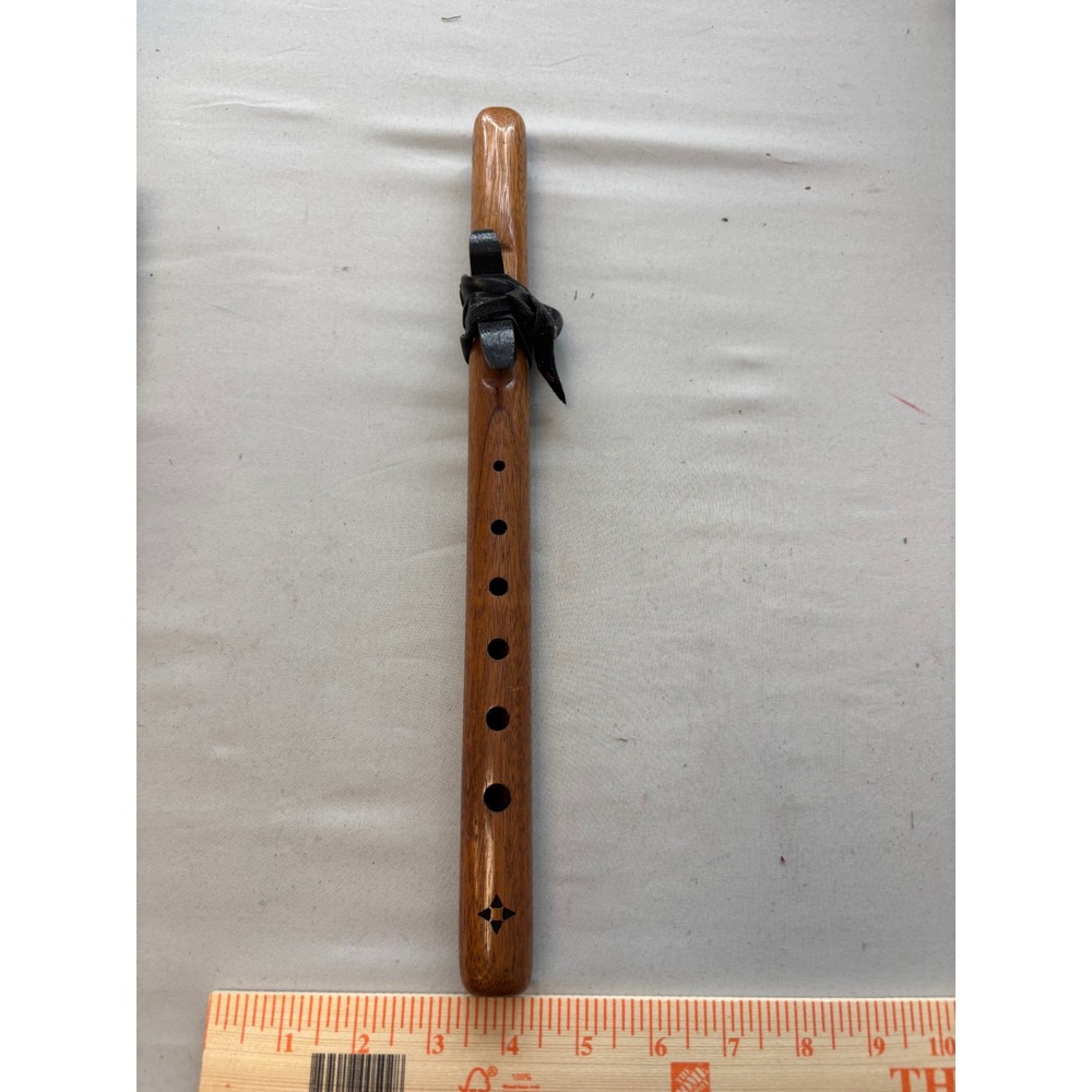 High Spirits Native American Style Pocket Flute Wood 6 Hole 11 Inch Brown
